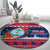 Guam Christmas Round Carpet Guaman Seal Poinsettia Felis Pasgua LT05 - Polynesian Pride