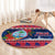 Guam Christmas Round Carpet Guaman Seal Poinsettia Felis Pasgua LT05 - Polynesian Pride