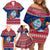 Personalized Guam Christmas Family Matching Off Shoulder Short Dress and Hawaiian Shirt Guaman Seal Poinsettia Felis Pasgua LT05 - Polynesian Pride