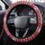 Personalized Guam Christmas Steering Wheel Cover Guaman Seal Poinsettia Felis Pasgua