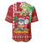 Personalised Hawaii Christmas Baseball Jersey Funny Santa Claus Surf Mele Kalikimaka