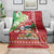 Hawaii Christmas Blanket Funny Santa Claus Surf Mele Kalikimaka