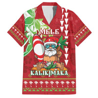 Personalised Hawaii Christmas Hawaiian Shirt Funny Santa Claus Surf Mele Kalikimaka LT05 Red - Polynesian Pride