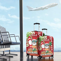 Hawaii Christmas Luggage Cover Funny Santa Claus Surf Mele Kalikimaka LT05 - Polynesian Pride