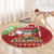 Hawaii Christmas Round Carpet Funny Santa Claus Surf Mele Kalikimaka