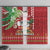 Hawaii Christmas Window Curtain Funny Santa Claus Surf Mele Kalikimaka