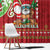 Hawaii Christmas Window Curtain Funny Santa Claus Surf Mele Kalikimaka