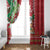 Hawaii Christmas Window Curtain Funny Santa Claus Surf Mele Kalikimaka