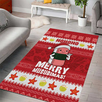 Hawaii Funny Christmas Area Rug Spam Musubi Santa LT05 - Polynesian Pride