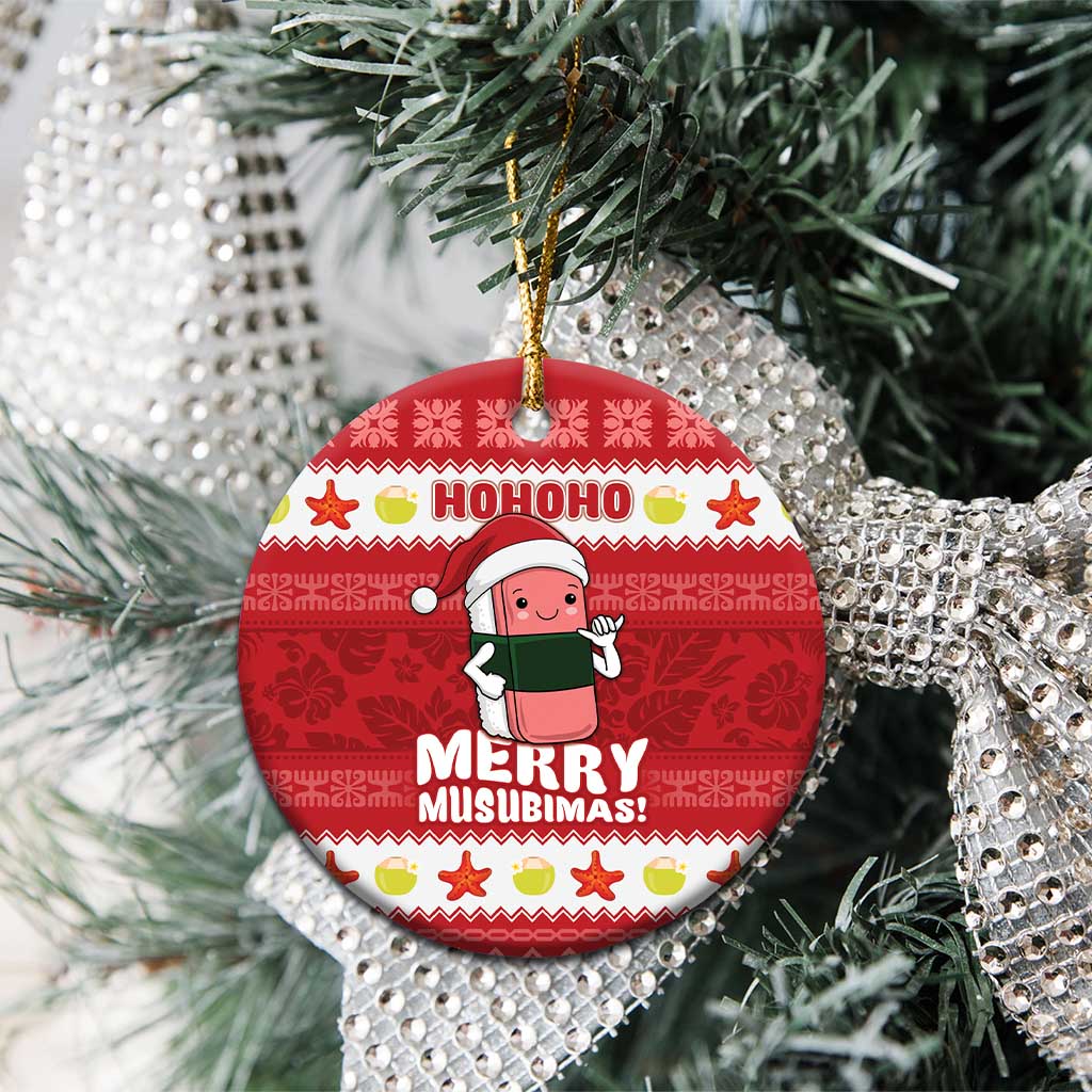 Hawaii Funny Christmas Ceramic Ornament Spam Musubi Santa LT05 - Polynesian Pride