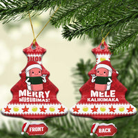 Hawaii Funny Christmas Ceramic Ornament Spam Musubi Santa LT05 Christmas Tree Red - Polynesian Pride