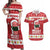 Hawaii Funny Christmas Couples Matching Off Shoulder Maxi Dress and Hawaiian Shirt Spam Musubi Santa