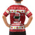 Hawaii Funny Christmas Family Matching Long Sleeve Bodycon Dress and Hawaiian Shirt Spam Musubi Santa