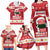 Hawaii Funny Christmas Family Matching Long Sleeve Bodycon Dress and Hawaiian Shirt Spam Musubi Santa