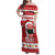 Hawaii Funny Christmas Family Matching Off Shoulder Maxi Dress and Hawaiian Shirt Spam Musubi Santa