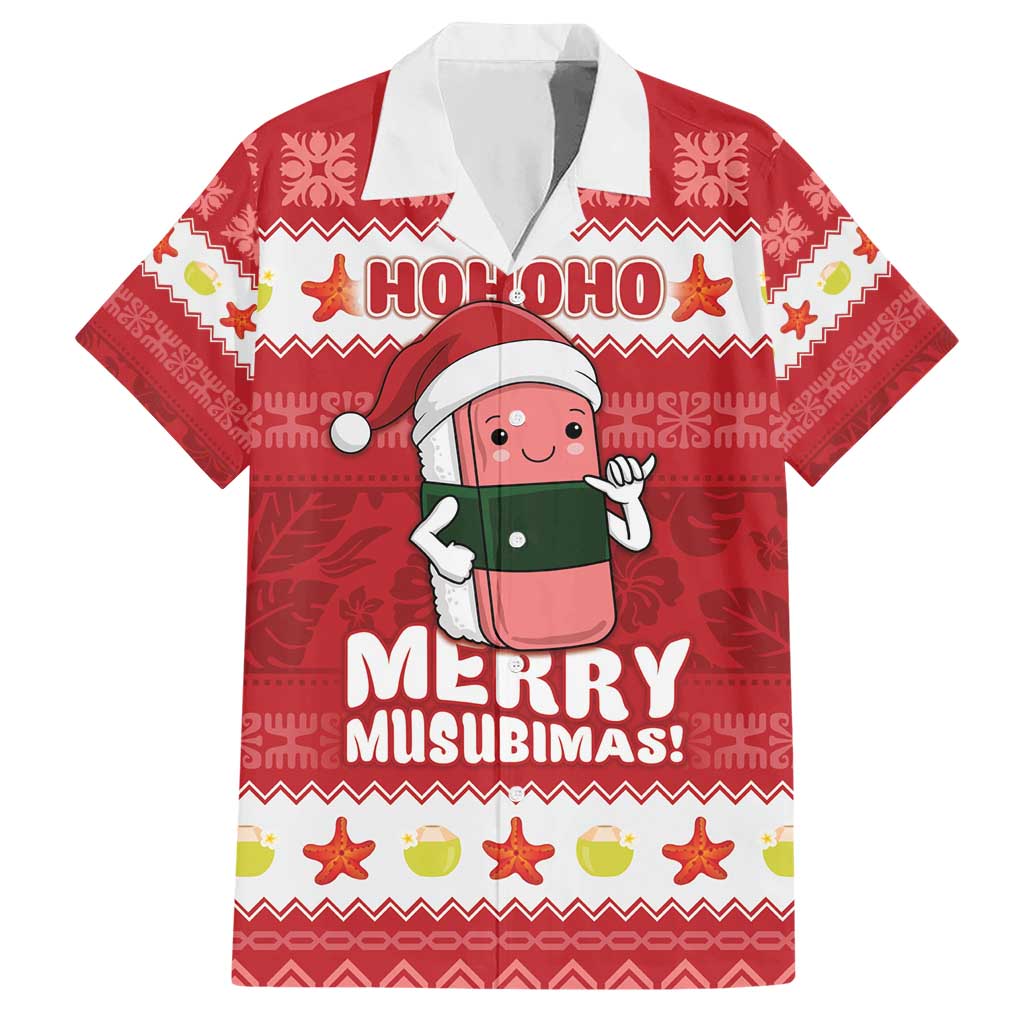 Hawaii Funny Christmas Hawaiian Shirt Spam Musubi Santa LT05 Red - Polynesian Pride