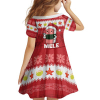 Hawaii Funny Christmas Kid Short Sleeve Dress Spam Musubi Santa LT05 - Polynesian Pride