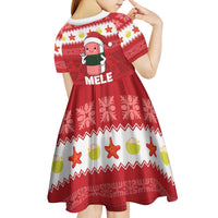 Hawaii Funny Christmas Kid Short Sleeve Dress Spam Musubi Santa LT05 - Polynesian Pride
