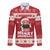 Hawaii Funny Christmas Long Sleeve Button Shirt Spam Musubi Santa