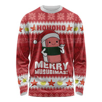 Hawaii Funny Christmas Long Sleeve Shirt Spam Musubi Santa LT05 Unisex Red - Polynesian Pride