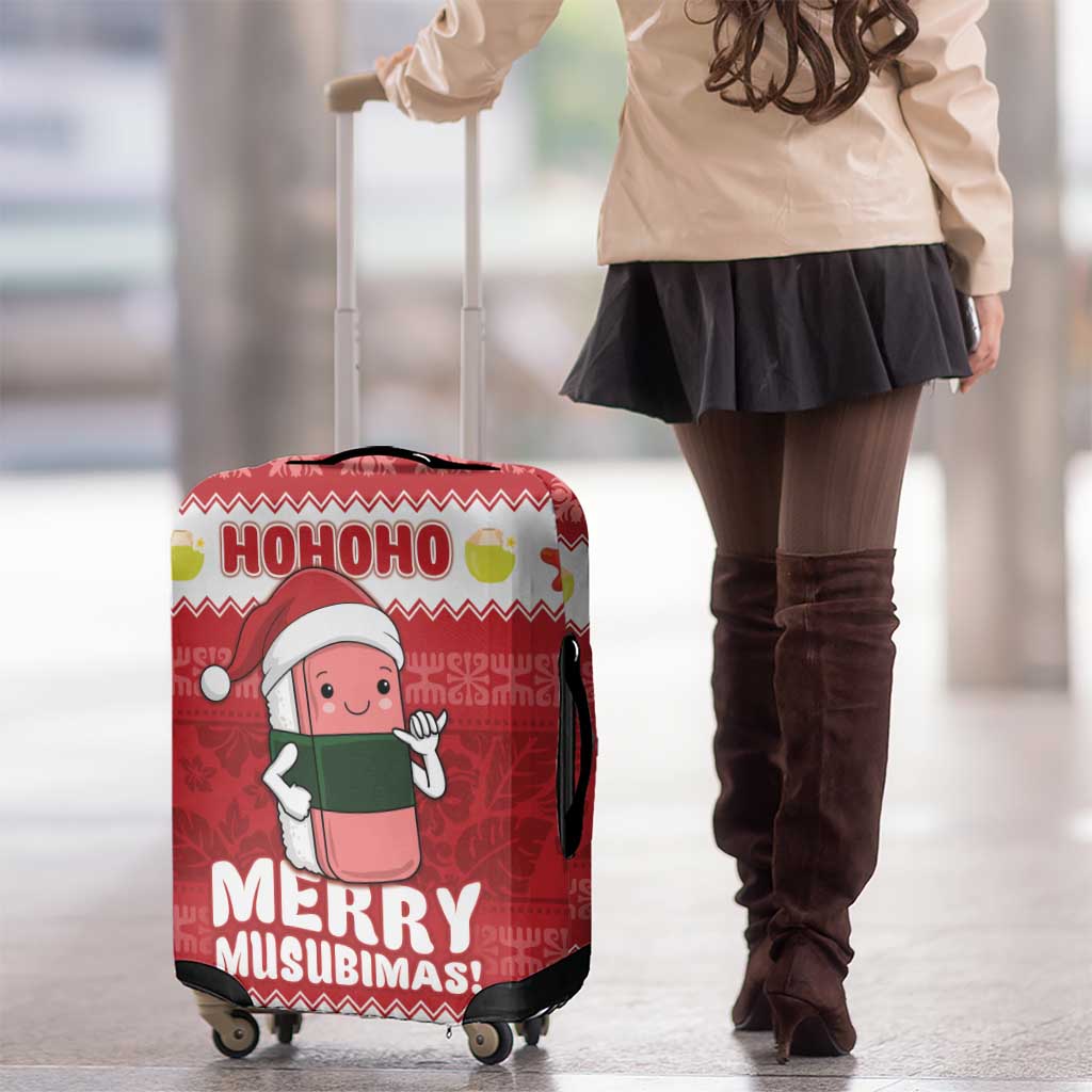 Hawaii Funny Christmas Luggage Cover Spam Musubi Santa LT05 - Polynesian Pride