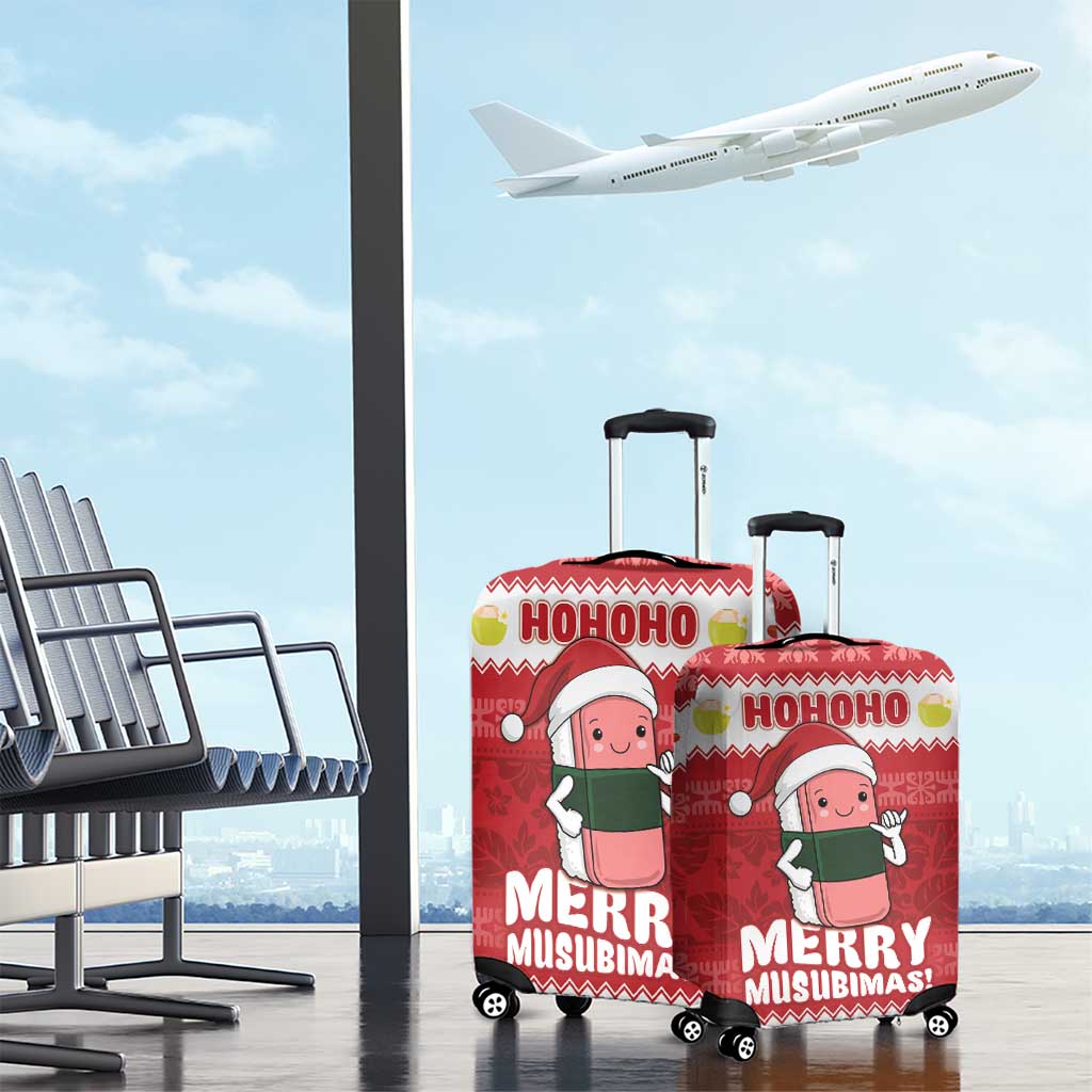 Hawaii Funny Christmas Luggage Cover Spam Musubi Santa LT05 - Polynesian Pride