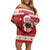 Hawaii Funny Christmas Off Shoulder Short Dress Spam Musubi Santa