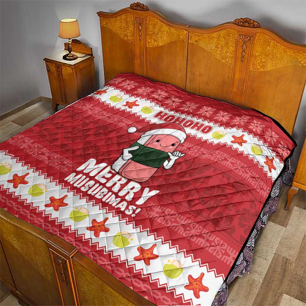 Hawaii Funny Christmas Quilt Spam Musubi Santa LT05 - Polynesian Pride