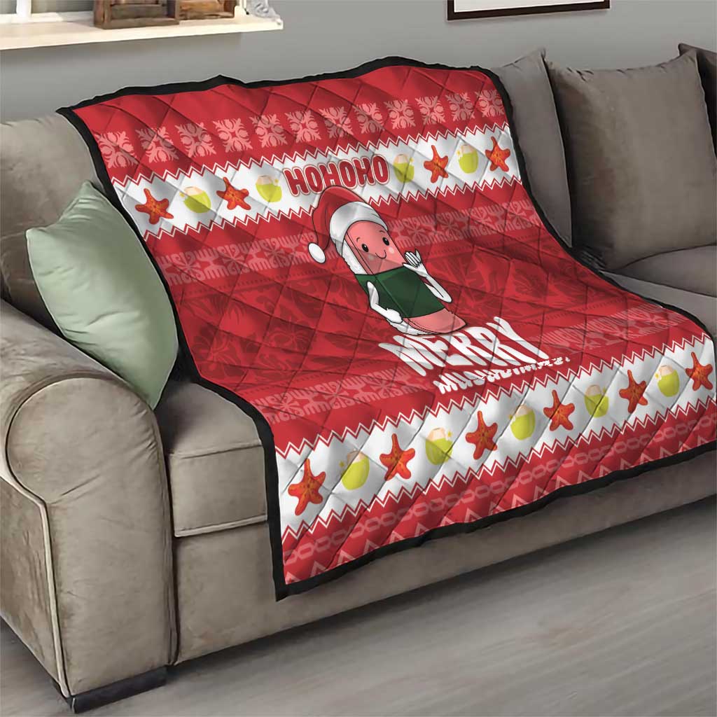 Hawaii Funny Christmas Quilt Spam Musubi Santa LT05 - Polynesian Pride