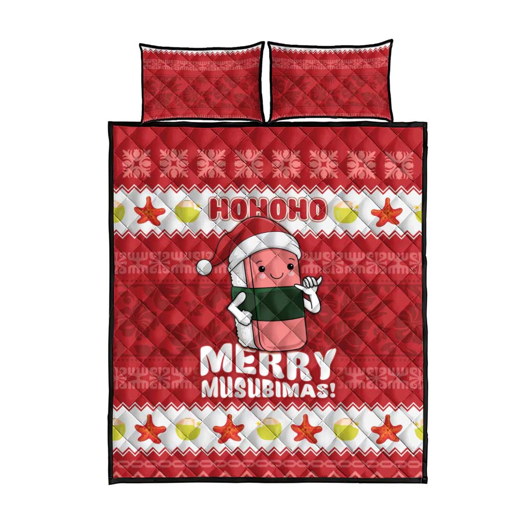 Hawaii Funny Christmas Quilt Bed Set Spam Musubi Santa LT05 - Polynesian Pride
