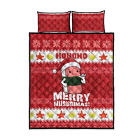 Hawaii Funny Christmas Quilt Bed Set Spam Musubi Santa LT05 - Polynesian Pride