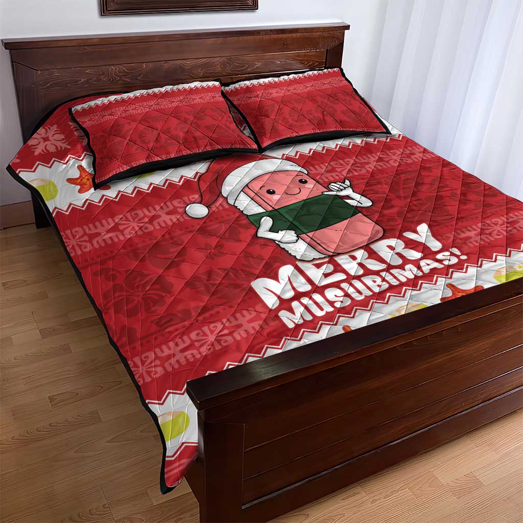 Hawaii Funny Christmas Quilt Bed Set Spam Musubi Santa LT05 - Polynesian Pride