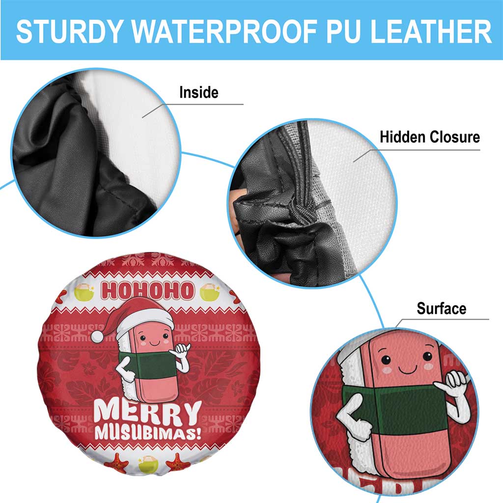 Hawaii Funny Christmas Spare Tire Cover Spam Musubi Santa LT05 - Polynesian Pride
