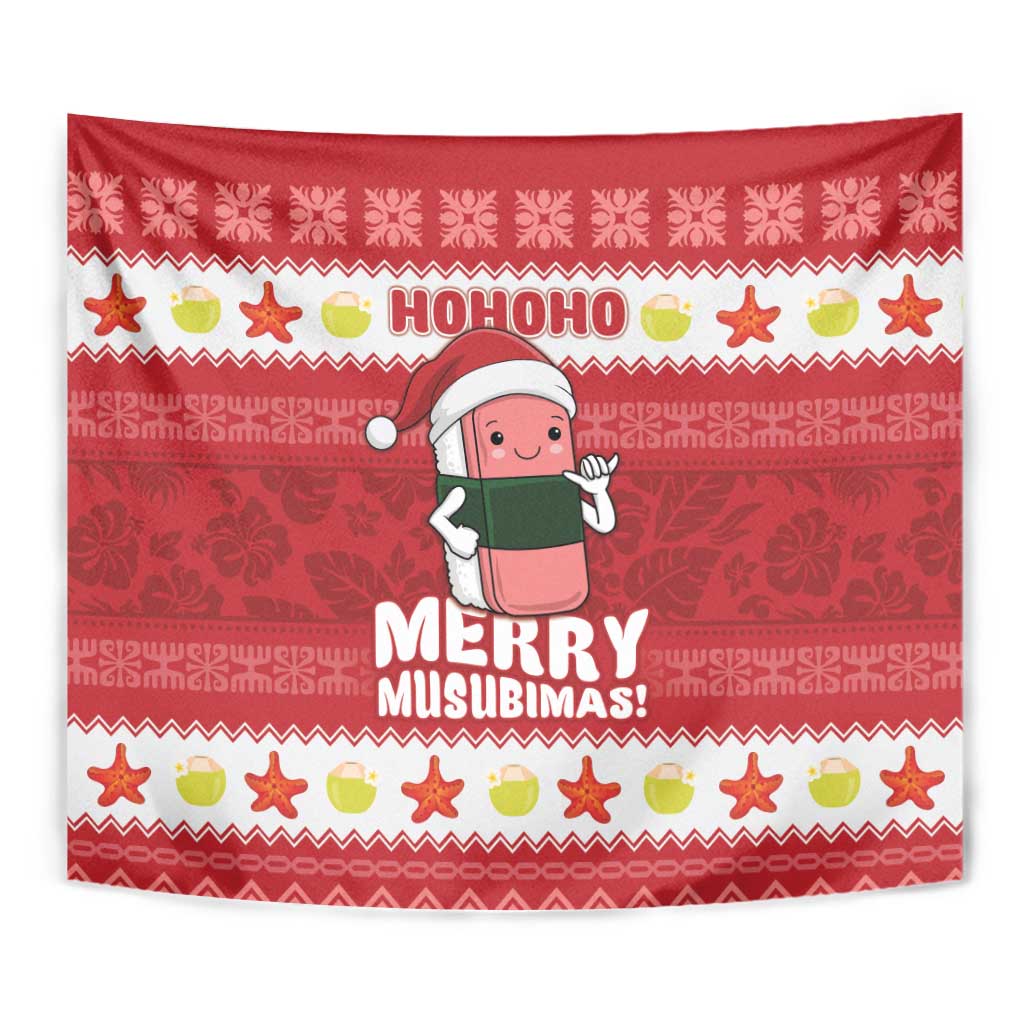 Hawaii Funny Christmas Tapestry Spam Musubi Santa LT05 - Polynesian Pride