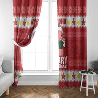 Hawaii Funny Christmas Window Curtain Spam Musubi Santa LT05 - Polynesian Pride