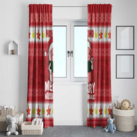 Hawaii Funny Christmas Window Curtain Spam Musubi Santa LT05 - Polynesian Pride