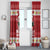 Hawaii Funny Christmas Window Curtain Spam Musubi Santa