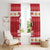 Hawaii Funny Christmas Window Curtain Spam Musubi Santa