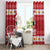 Hawaii Funny Christmas Window Curtain Spam Musubi Santa