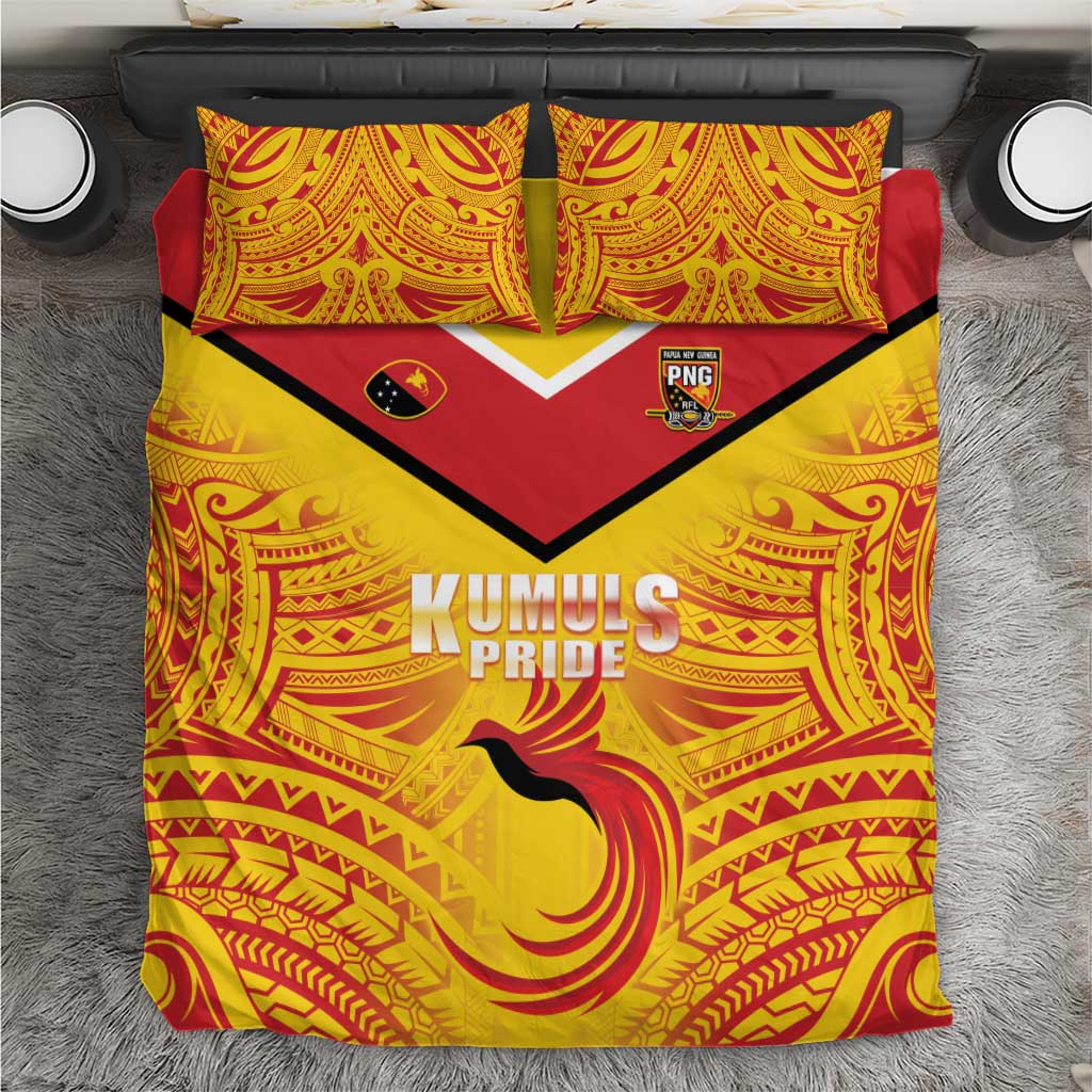 Papua New Guinea Rugby Bedding Set Kumul Pride Go Champions LT05 Yellow - Polynesian Pride