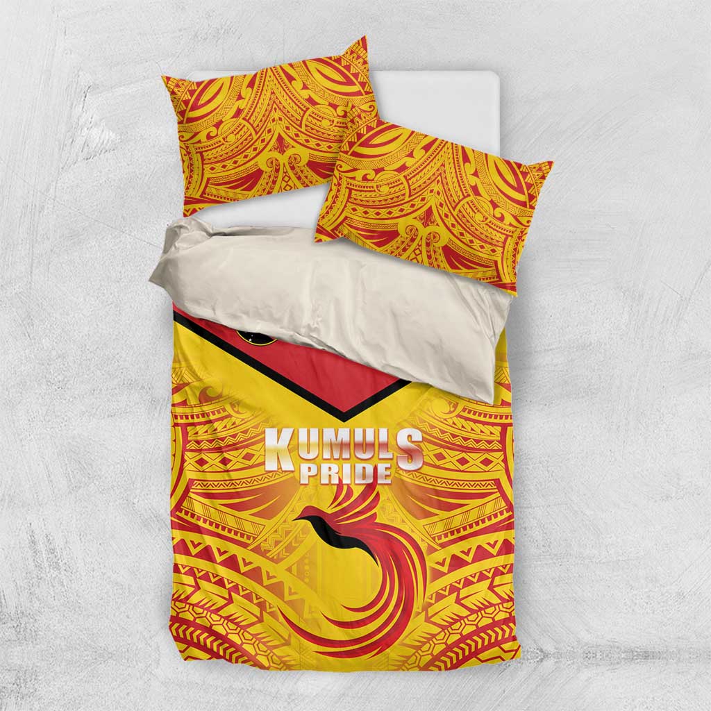 Papua New Guinea Rugby Bedding Set Kumul Pride Go Champions LT05 US Twin 172cm x 218cm Yellow - Polynesian Pride