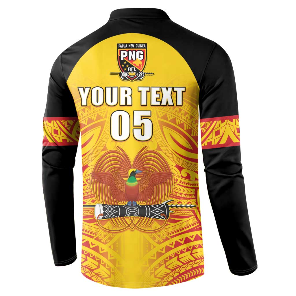 Papua New Guinea Rugby Custom Button Sweatshirt Kumul Pride Go Champions LT05 - Polynesian Pride