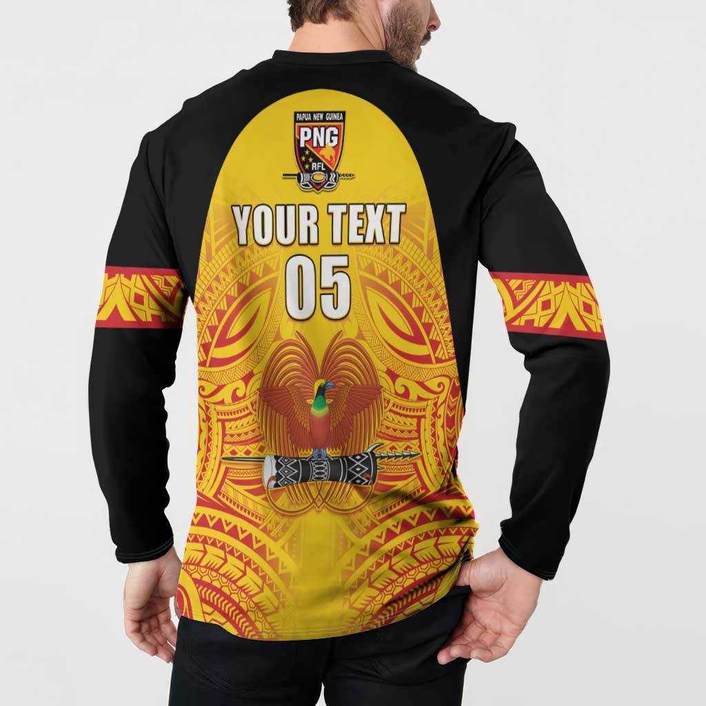 Papua New Guinea Rugby Custom Button Sweatshirt Kumul Pride Go Champions LT05 - Polynesian Pride