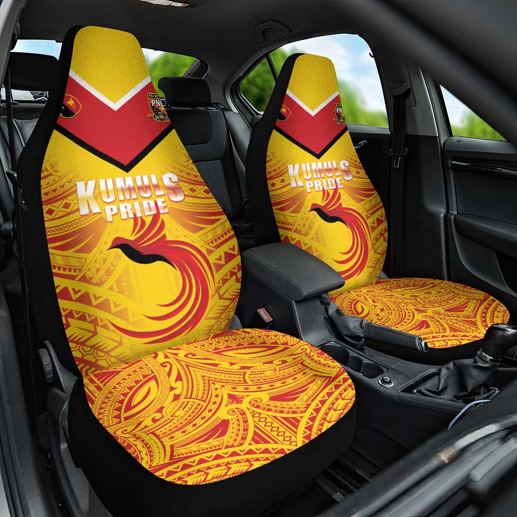 Papua New Guinea Rugby Car Seat Cover Kumul Pride Go Champions LT05 One Size Yellow - Polynesian Pride