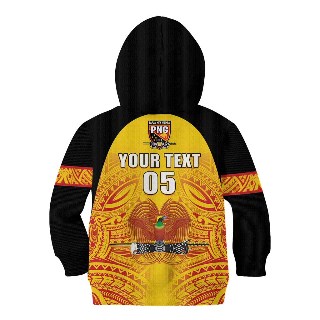 Papua New Guinea Rugby Custom Kid Hoodie Kumul Pride Go Champions LT05 - Polynesian Pride
