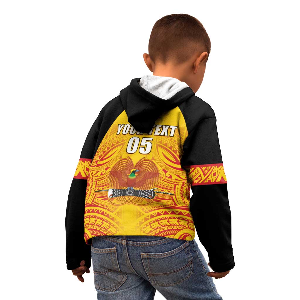 Papua New Guinea Rugby Custom Kid Hoodie Kumul Pride Go Champions LT05 - Polynesian Pride