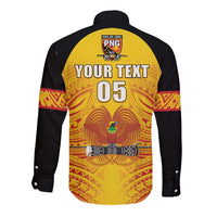 Papua New Guinea Rugby Custom Long Sleeve Button Shirt Kumul Pride Go Champions LT05 - Polynesian Pride