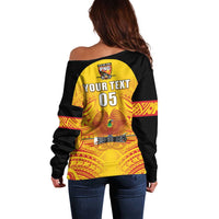 Papua New Guinea Rugby Custom Off Shoulder Sweater Kumul Pride Go Champions LT05 - Polynesian Pride