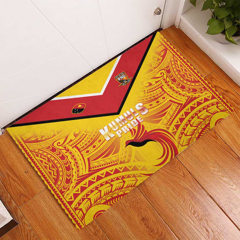 Papua New Guinea Rugby Rubber Doormat Kumul Pride Go Champions LT05 - Polynesian Pride