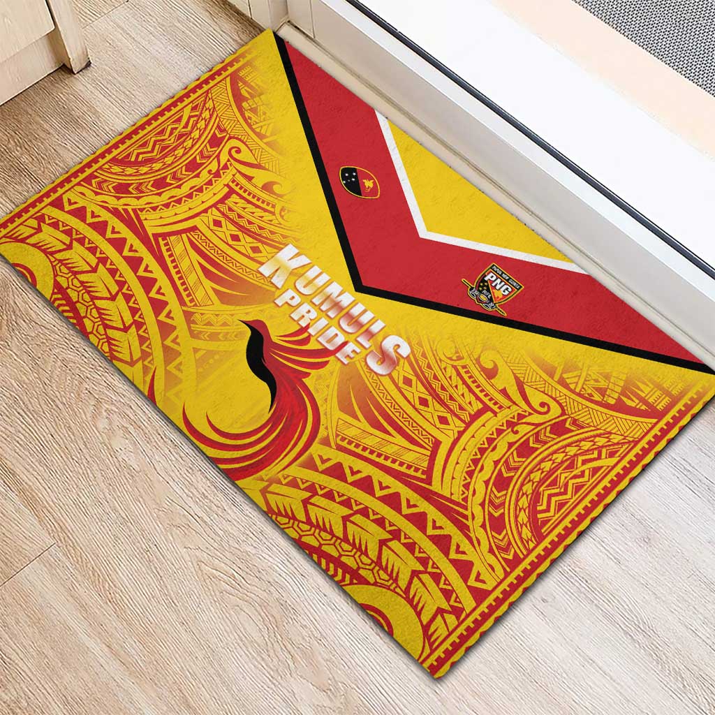 Papua New Guinea Rugby Rubber Doormat Kumul Pride Go Champions LT05 - Polynesian Pride